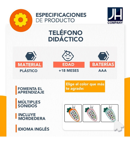 Imagen 8 de 10 de Telefono Didactico Musical Mordedera Para Bebe Juguete A-318