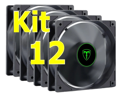 Imagem 1 de 9 de Kit Com 12 Fans Gamer 12cm T-dagger Tgf100