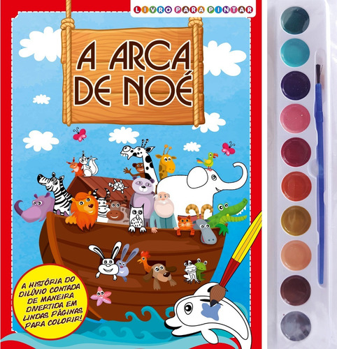 Livro Aquarela Arca De Noé: Livro Para Pintar, De On Line A. Série 1, Vol. 1. Editora Online, Capa Mole, Edição 1 Em Português, 2022