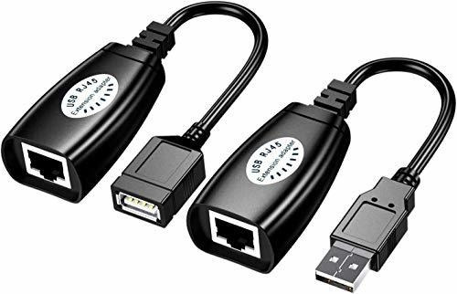 Adaptador Extension Usb Utp Extensor Rj45 Sobre Cable Cat5