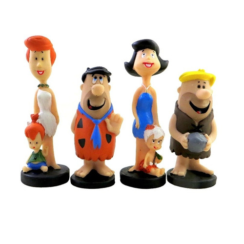 Kit 14 Bonecos Os Flintstones - Scooby Doo - Simpsons