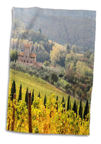 Viñedo 3d Rose Italy En Otoño En La Región De Chianti En La 