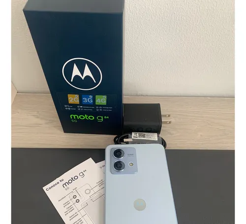 Celular Moto G84 Cuero Vegano Azul Ártico (Usado)