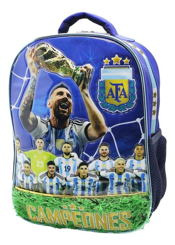 Mochila Afa Futbol Argentina 30cm Espalda 12 Messi Jardin C