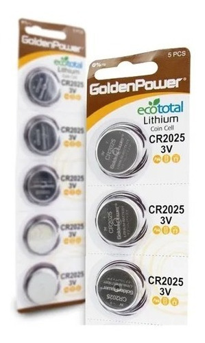 Cartela De Bateria Cr 2025 3v Golden Power Lithium