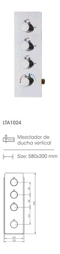 Kubo024 Mezclador Termostático 390*120mm