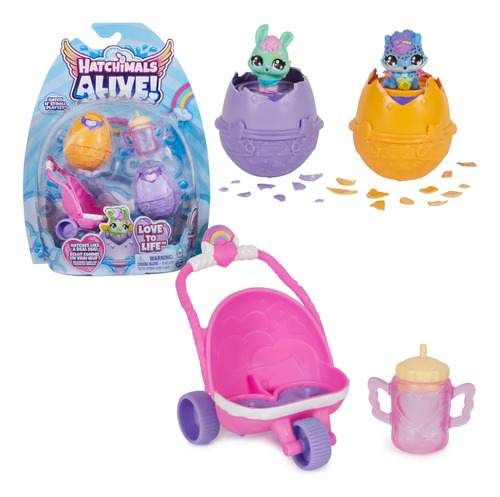 Hatchimals Alive 2 Fig + Cochecito C/acc Blister Int 19196c