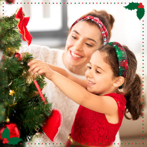 4 Diademas De Copos De Nieve Cuadros De Navidad 4 Gomas Para