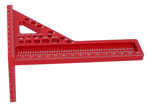 Woodworking Scriber Ruler Set Aluminum Alloy Multifunctional
