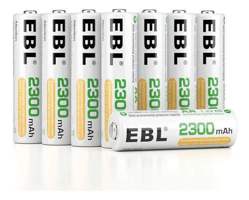 Baterias Recargables Ebl Aa 2300 mah Ni-mh (16, Caja De Al