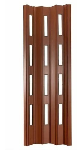 Puerta Plegadiza Reforzada Pvc 10mm 4 Vidrios Comb. 75 X 2m