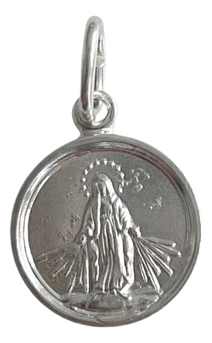 Medalla Dije Virgen De La Medalla Milagrosa 10 Mm Plata 925