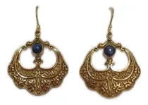 Comprar Aretes Dorados Lapislazuli  Natural 