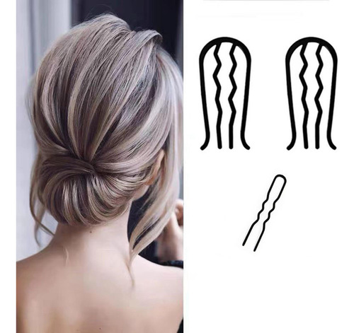 7 Peines Laterales Para Cabello Francés, Alfileres Para Moño