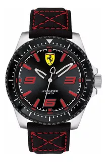 Reloj Hombre Ferrari 830483 Cuarzo 44mm Pulso Negro En Nylon
