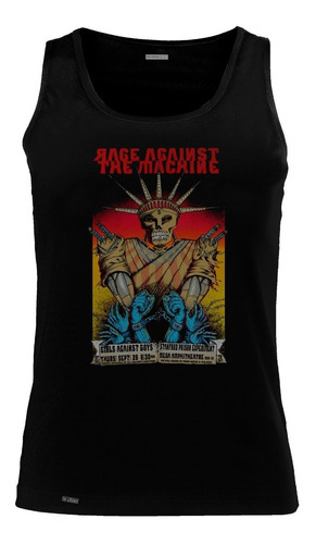 Camiseta Esqueleto Rage Against The Machine Estatua Rock Sbo