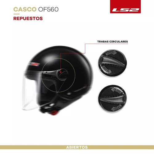 Imagen 2 de 4 de Repuesto Traba Circular Casco Ls2 560 Devotobikes