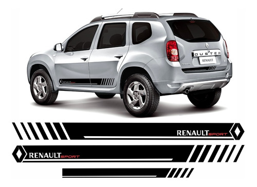 Kit Adesivo Renault Duster Faixa Lateral E Tampa Traseira 06