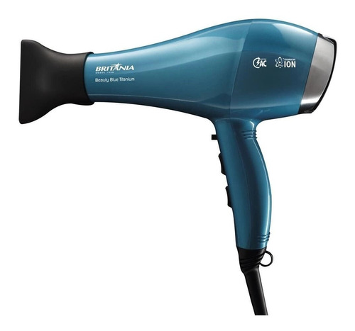 Secador De Cabelo Britânia Beauty Blue Titanium 1900w 127v