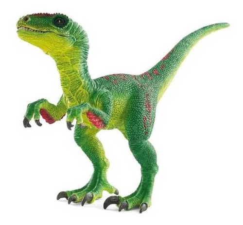 Schleich Dinosaurios Juguete Velociraptor, Verde +libro