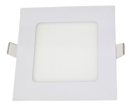 Plafon Embutir Luz Led Fria Cuadrado 17cm 12w Blanco Panel  