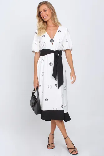 Mint velvet embroidered floral wrap dress 2025