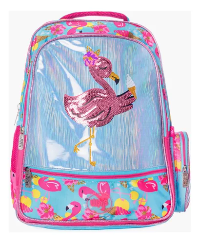 Mochila Lentejuela Wilys Flamingo Rosa Meses sin intereses