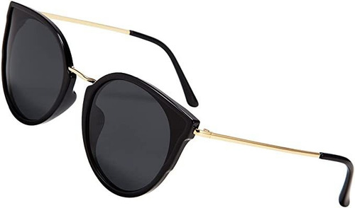 Feisedy Gafas De Sol Polarizadas Estilo Ojo Gato De Gran Armazón Negro Diseño Ocean