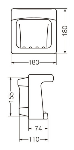 Jabonera Con Agarradera Para Baño Modelo Abs3u/b Ferrum