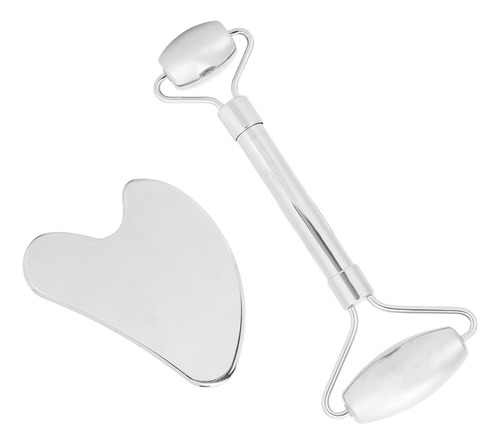 Rodillo Facial De Acero Inoxidable Gua Sha Tool Face Skin Ro