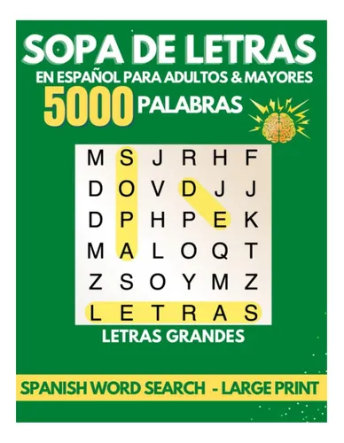 comprar Libro: Sopa De Letras En Español Para Adultos & Mayores - 50