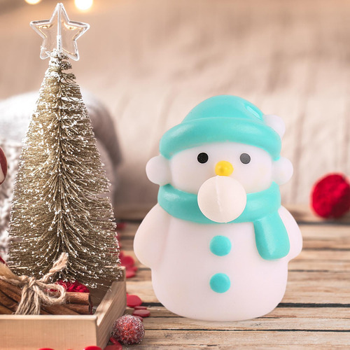 4 Navidad Escupir Burbuja Relajante Juguete Muñeco De Nieve