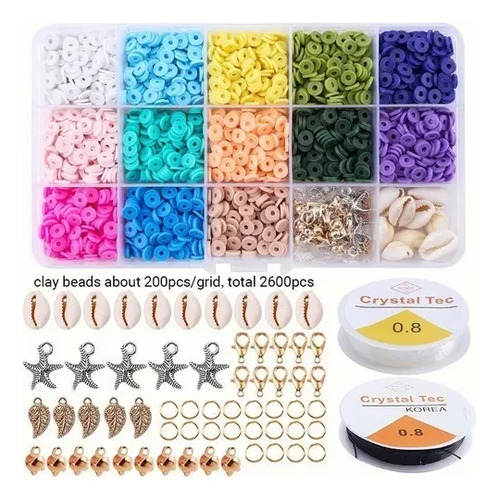 Set Bricolaje De Cuentas Kit Para Hacer Pulseras Y Alhajas
