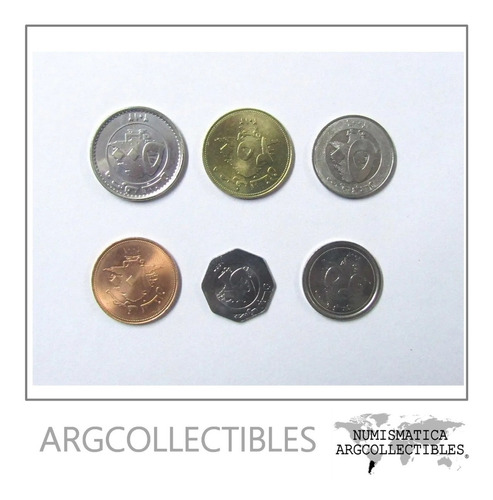 Libano Set 6 Monedas Año 1996 - 2012 Libras Unc Sin Circular