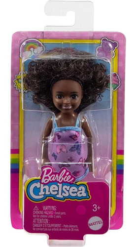 Boneca Barbie Chelsea Negra Vestido Borboletas Hgt03