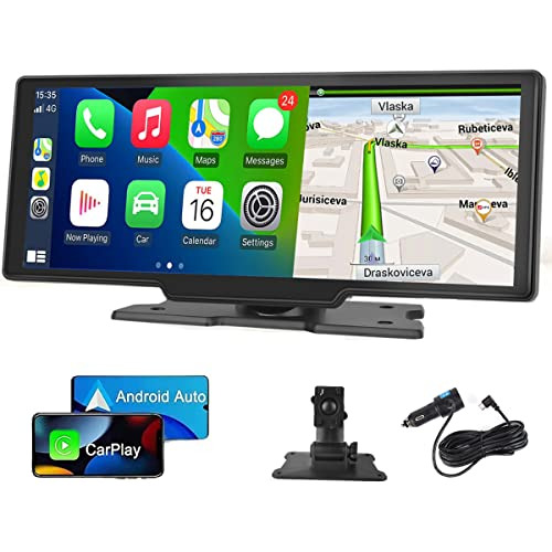 Estéreo De Coche Inalámbrico Portátil Carplay Y Andr...