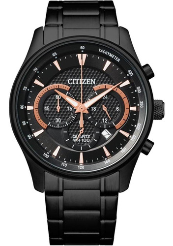 Reloj Citizen Hombre An8195-58e Chrono /relojería Violeta Color de la correa Negro