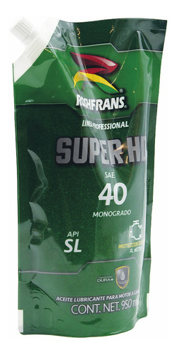 Aceite Para Motor Monogrado Roshfrans Super Hd Sae 40 950ml