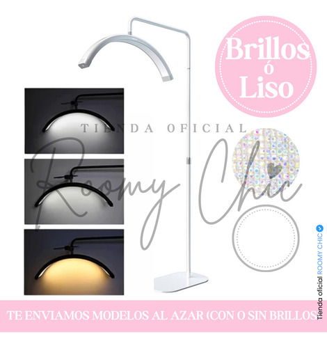 Lampara Led Pestañas Blanco Para Estética De Media Luna