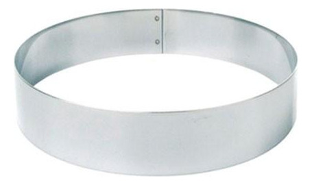 Molde / Timbal Redondo Acero Inox 20 Cm X 4.5 Cm X 1 Mm