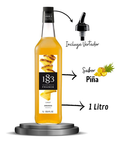 Syrup Jarabe Saborizante Routin - Piña 1 L + Vertedor