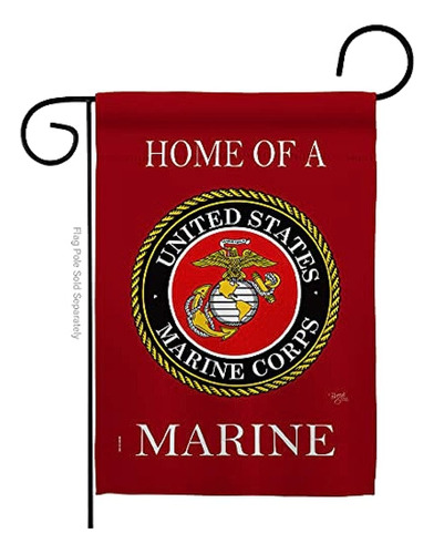 Breeze Decor Home Of Marine Corps Garden Flag Armed Forces U
