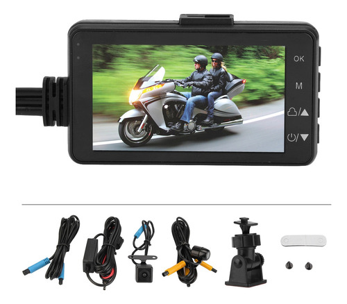 Motocicleta 1080p Grabadora De Vídeo Cam Hd Dvr 120 Grados T