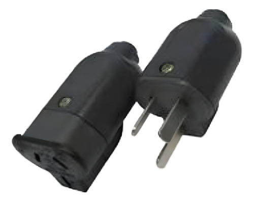 Ficha Axial 100u Macho 100u Hembra Blanco / Negro