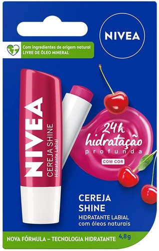 Nivea Hidratante Labial Cereja Shine 4,8g