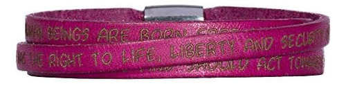 Gilardy Ghr-br1fu57 Brazalete De Cuero Humano Br1 En Fucsia 