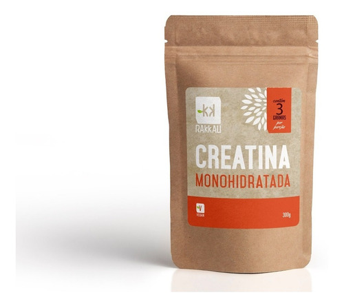 Creatina Monohidratada Rakkau 300g - Vegano Sabor Sem sabor