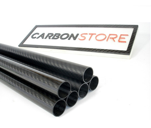 Tubo Fibra De Carbono Ø39 Mm X Ø36 Mm X 400 Mm Fosco
