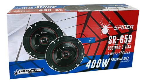 Bocina Spider 6 Pulgadas Pro Audio 3 Vías Potencia Rms 80 W