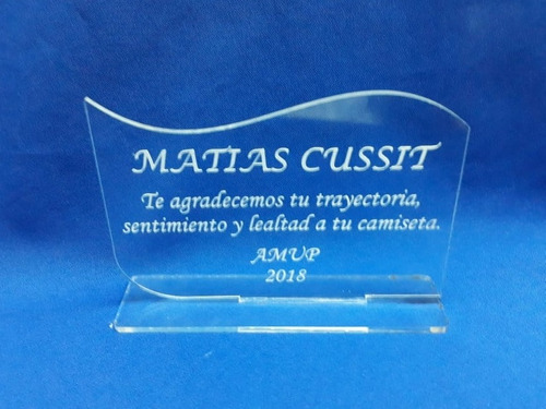 Trofeo Souvenir Placa Conmemorativa Acrilico